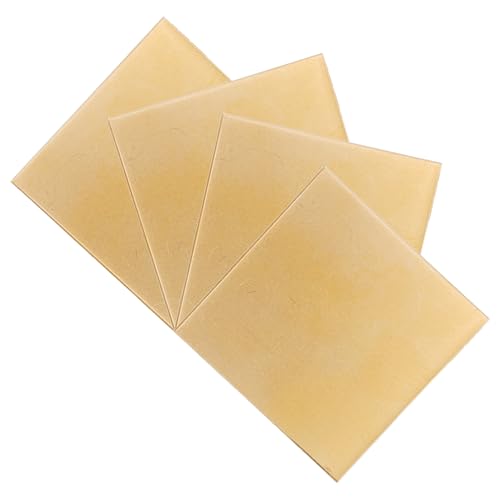 SOLUSTRE Solid Brass Plates 4pcs Brass Sheets for DIY for Electrical Craft Projects