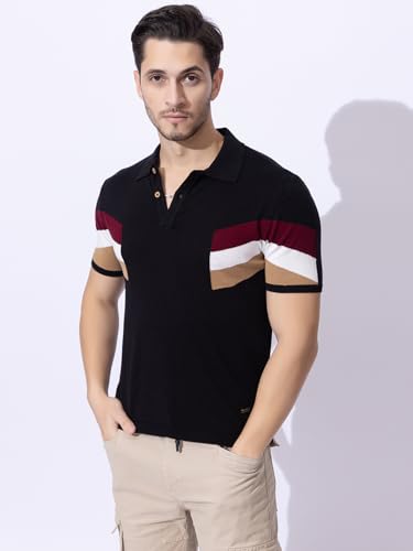 Image of Armisto Men's 100% Cotton Fancy Party Polo T-Shirt /Neutral Colour
