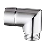 Carvedexquisitely Shower head Elbow Adapter, Shower Arm Elbow Adapter for Hand Showers and Wall-mounted Showers 90 Degree Chrome