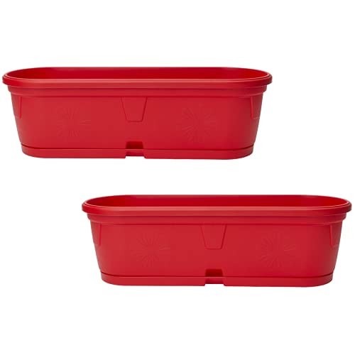 2X Pflanzkübel mit Untersetzer geeignet für Innen- und Außenbereich...