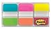 Post-it Tabs, 1 in Solid, Aqua, Yellow, Pink, Red, Green, Orange, 6/Color, 36/Dispenser (686-ALOPRYT)