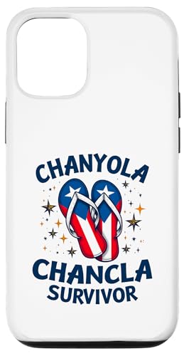 Carcasa para iPhone 12/12 Pro Chancla Survivor Puerto Rico Puerto Rico Divertido Chiste Español