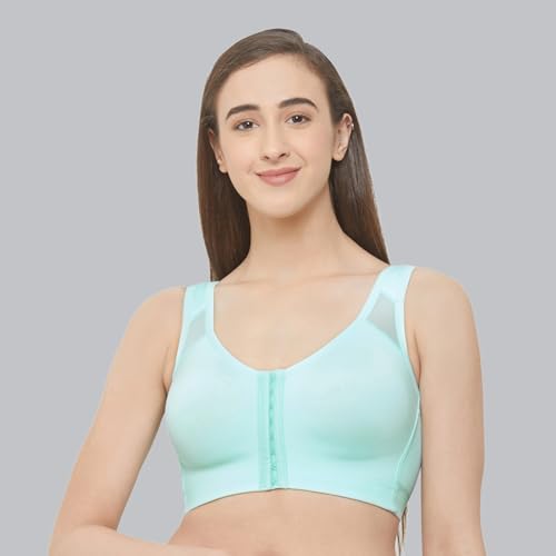 Image of SOIE Women Front Closure Full Coverage Non Padded Non Wired Posture Correction Bra