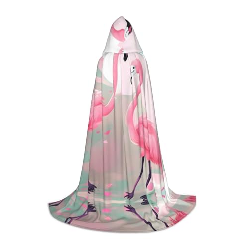ZQYTGFDC Love Flamingo M - Capa con capucha para adolescentes, para disfraces de Halloween