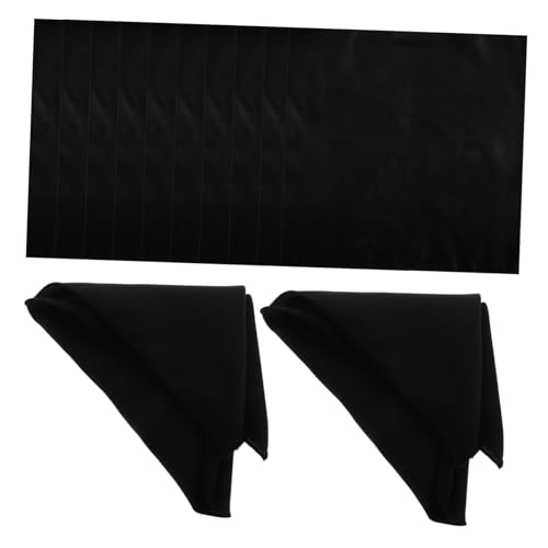 Pack de 12 servilletas negras de tela de poliéster reutilizables para hostelería 2