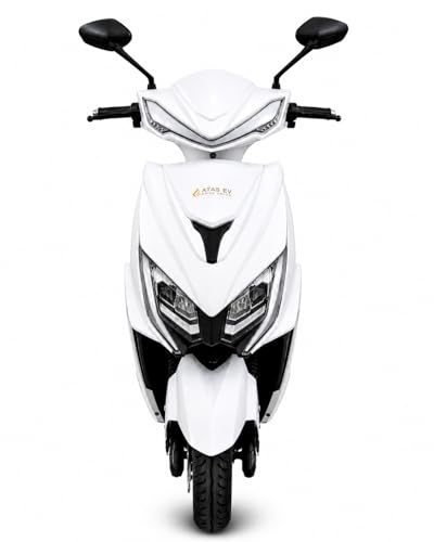 Image of Nozzel Electric Scooter, 60V 30Ah Battery Lead Acid, 45 km /h Speed, 70+ KM Range, Remote Lock, Anti-Theft Brake, Low Maintenance (White)