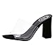 Produktbild 9 cm Hausschuhe Damen Stilettos Knöchelriemen High Heels Sandals Open Toe Party Schuhe,Schwarz,36 EU