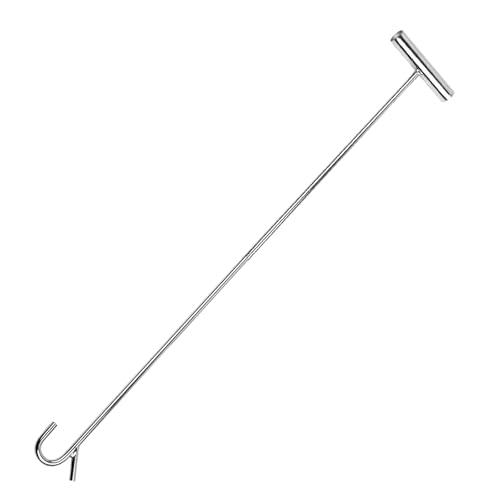 THMMN 5th Wheel Pin Puller 31in Heavy-Duty Solid Steel Chrome Plated Detachable Hook Tool for Trucker Trailer Heavy Objects -1Pack