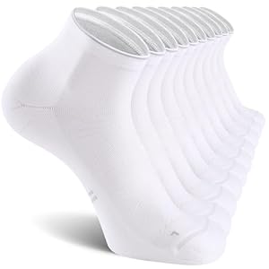 CS CELERSPORT 2/5 Pairs Ankle Compression Socks for Men and Women Running Athletic Socks