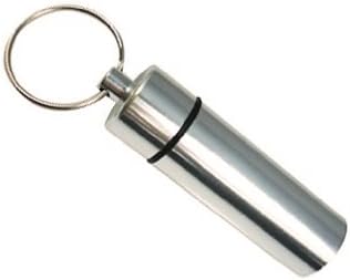 Keychain Key Ring Money Cash Stash Pill Box Medicine Capsule Holder Container