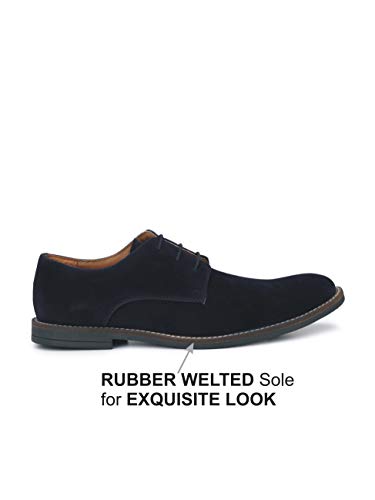 Image of HiREL'S Premium Suede Derby Smart Casual Shoes for Men | Office Soft Cushioned Corporate Casuals