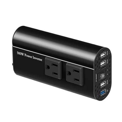 Portable Car Power Inverter Charger Converter Adapter US Socket DC 12V to AC 110V 3000WPower Solar Car Inverters Digital Display(110-120V_4000W_USA)