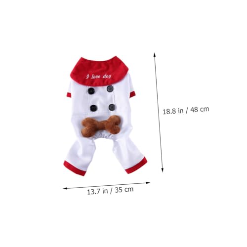Disfraz Halloween para Perro Talla L Blanco miniatura 2