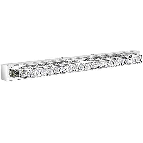 Cheapest 🛒 YITAHOME Vanity Light Crystal Bathroom Vanity Lights Fixtures Modern Wall Lighting for Bathroom Chrome Cube Wall Light for Bathroom Living Room Bedroom Wardrobe Cabinet