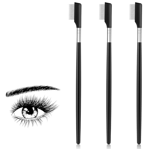 3 Stück Wimpernbürste Lange Augenbrauenkamm Wimperntrenner Kleine...