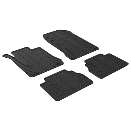 Gledring USA Custom Fit All-Weather Rubber Floor mats Compatible with Mercedes Benz E-Class Sedan (W210) 1995-2003, No Trimming Required, Tailored Custom Fit, Protects from Rain, Mud and Snow.