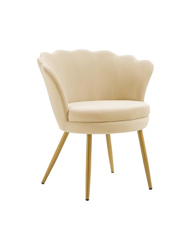 Poltrona Conchiglia Camera da Letto in Velluto Design Moderno, Sedia