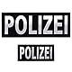 2 Stück Polizei Patches Reflektierende für Weste Aufnäher auf Rückseite Abnehmbare Stickerei Klettverschluss Jacke Rücken Uniform Umhängetaschen Rucksäcke Jeans (1 klein + 1 groß)