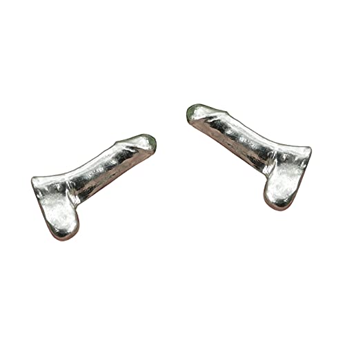 Penis Cuff Links, Erotic Cuff Links, Handcast, in Fine Pewter, by William Sturt
