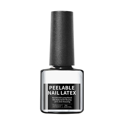 Barrera de esmalte de uñas extraíble – Cinta adhesiva de látex de 7 ml para despegar las uñas, protector de esmalte de uñas, barrera de esmalte de uñas para el hogar en el salón de belleza, accesorios
