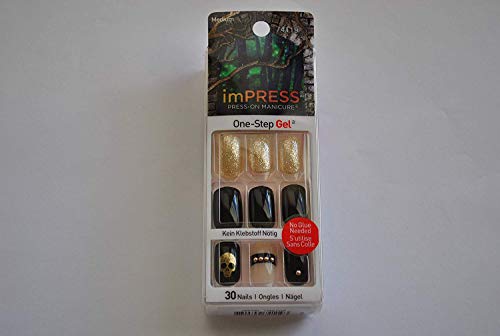 Impress Press-on Manicure Halloween Edition Medium Length, Square Shape Nails - Rouge