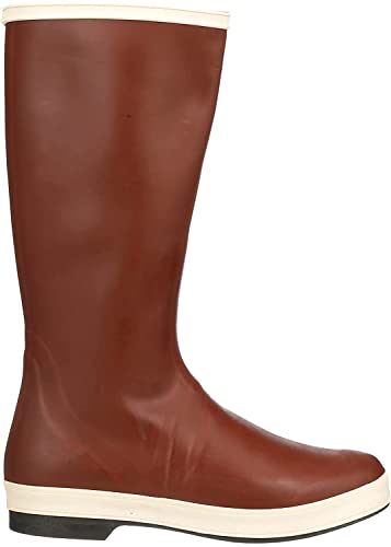 Tingley Pylon MB926B Neoprene Plain Toe Boot (16 Inch), Men's 12, Brick Red Upper - Brown Sole