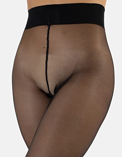 Image of CALZITALY Sheer Tights, Floral Print, Animal Print | 20 DEN, Black, Skin, Suntan, S, M, L, XL, Made in Italy