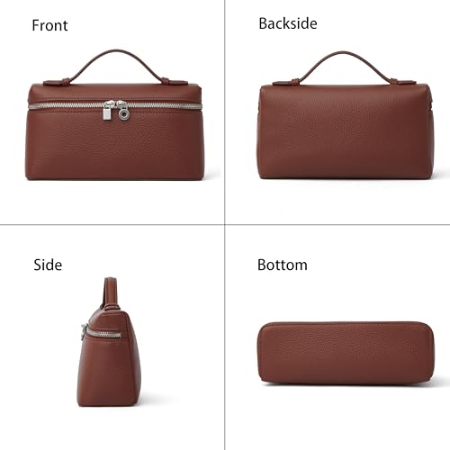 Image of DORIS&JACKY Small Leather Crossbody Bag for Women Designer Mini Top Handle Clutch Phone Bag with Adjustable Shoulder Strap