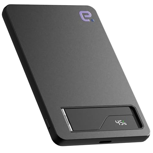 SPELEC NEOCORE PRO+ モバイルバッテリー マグセーフ 5000mAh 最大15W ワイヤレス充電 magsafe バッテリー iPhone 17/16/15 Apple Watch/AirPods Pro 対応 薄型 軽量 スタンド一体 Stand付き USB Type-C 急速充電 PD20W PPS22W（ミッドナイトブラック）