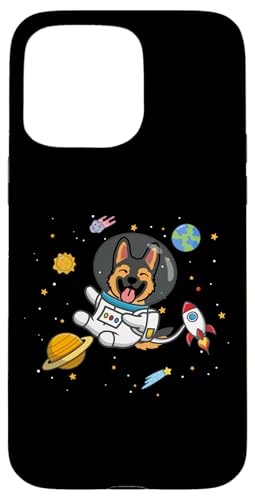 Funny Kawaii Kids Space Astronaut Dog Lover German Shepherd �X�}�z�P�[�X iPhone 15 Pro Max �p
