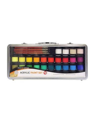 Daler Rowney Simply Acrylic Paint 40 Piece Set in Metal