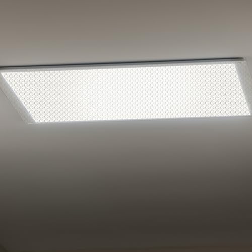Image of Pangda 2 Pack Replacement Fluorescent Light Covers 22.5 x 46.5 Inch Clear Acrylic Ceiling Lighting Panel Flat Sheet for Overhead Fixtures