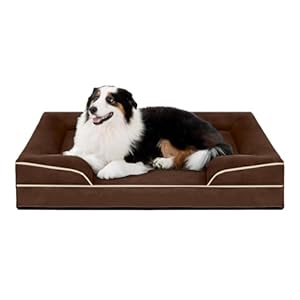 FERPOSH XXXL Dog Bed, Orthopedic Washable Dog Bed, Pet Sofa Bed with Removable Washable Cover, Egg Foam Support, Non Slip Bottom Dog Bed, Dog Sofa Bed, Extra Large Dog Bed, 52" x 41", Chocolate FERPOSH XXXL Dog Bed Orthopedic Washable Dog Bed Pet Sofa Bed with Removable Washable Cover Egg Foam Support Non Slip Bottom Dog Bed Dog Sofa Bed Extra Large Dog Bed 52 x 41 Chocolate
