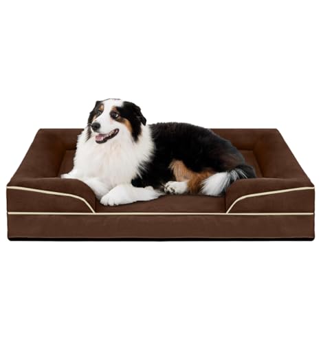 FERPOSH-XXXL-Dog-Bed-Orthopedic-Washable-Dog-Bed-Pet-Sofa-Bed-with-Removable-Washable-Cover-Egg-Foam-Support-Non-Slip-Bottom-Dog-Bed-Dog-Sofa-Bed-Extra-Large-Dog-Bed-52-x-41-Chocolate FERPOSH XXXL Dog Bed Orthopedic Washable Dog Bed Pet Sofa Bed with Removable Washable Cover Egg Foam Support Non Slip Bottom Dog Bed Dog Sofa Bed Extra Large Dog Bed 52 x 41 Chocolate