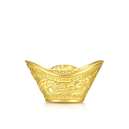 Exploring the Beauty of Chinese Jewelry: Gems, Metals, and Symbols 14 CHOW SANG SANG 24K Solid Gold Price-by-Weight 3.74g Yuanbao Gold Ingot Ornament for Women and Men