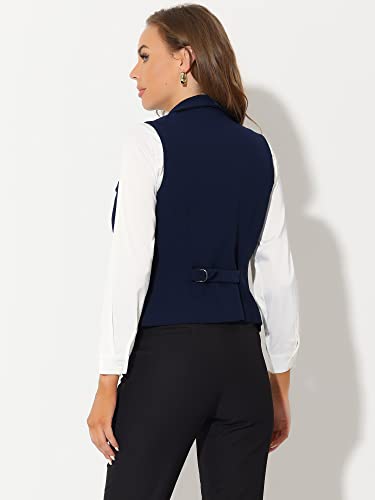 Chaleco de traje para mujer sastrera chaleco vestir elegante solapa 4