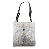 Girl With Wings I Believe There Are Angels Among Us Jesus Tote Bag