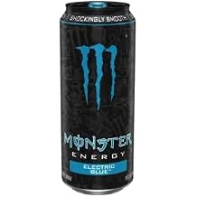 Sold By Beverage For You - Monster Energy Electric Blue Energy Drink, 16 oz Can, 24 Pack