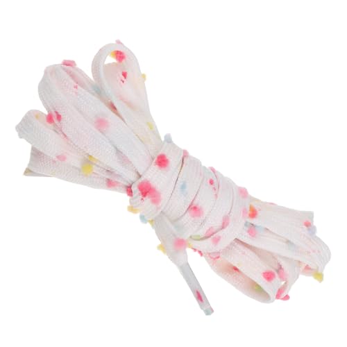 Gatuida Flat Shoelaces Pompom Decorations for Boys and Girls and Adults Fun Shoelace