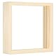 PATIKIL 5x5 Holz Bild Rahmen Doppelseitig Acryl Pflanze Proben Rahmen für Gepresste Blumen Blatt Tischplatte Tisch Dekoration Naturfarbe