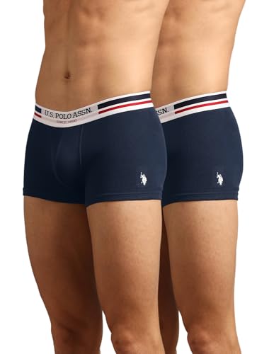 Image of U.S. Polo ASSN. Mens I641 Anti Microbial Essential Boxer Underwear Brief -Pack of 2