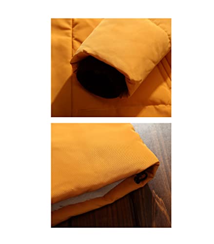Doudoune chaude et imperméable Haitpant contre le froid hivernal jaune XXXL