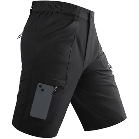 TACVASEN Mens Outdoor Cargo Shorts with Pockets Cover