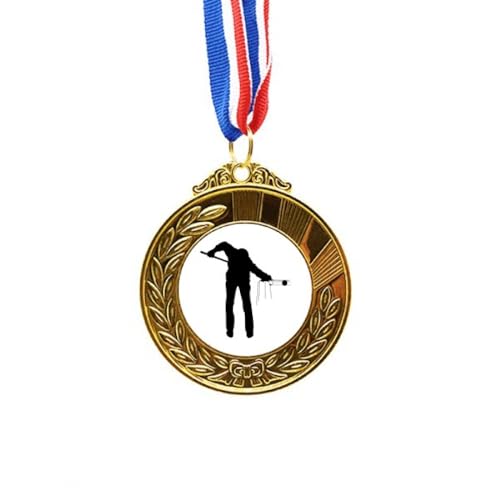 Cinta de medalla ganadora con enganche seguro para torneos escolares y partidas de billar