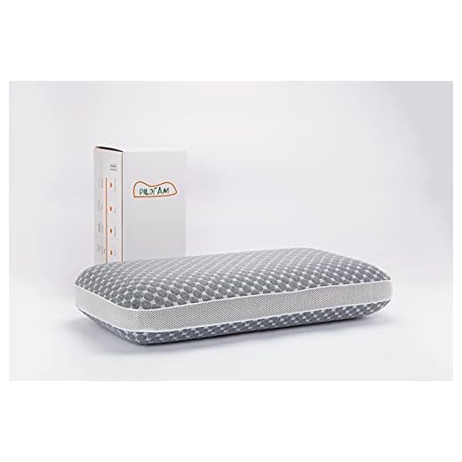 PILOFAM Charcoal Memory Foam Pillow, Breath-Free Pillows for Sleeping, Bed Pillow for All Side Sleepers, Bio-Graphene Removable Washable Cover Design King Size