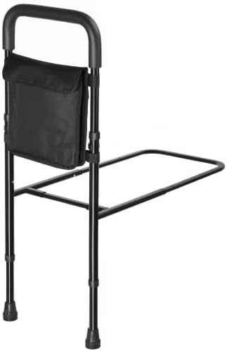 jianlian Bed Rail – Bed Rails for Elderly Adults Safety- Adjustable Adult Assist Rail Handle with Storage Pocket, Medical Bed Rail Fits King, Queen, Full, Twin Bed, Support Up to 300lbs,Black