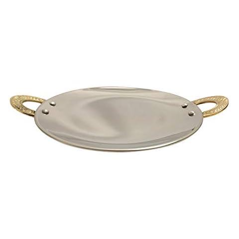 Whopper Steel Copper Handmade Tawa - Serving Indian Dishes Tray - Home, Hotel, Restaurant, Serveware, Gift Item 17.78 cm Cover
