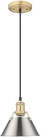 Brushed Bronze Pewter Pendant by Golden Lighting