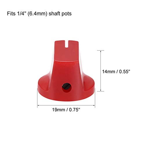 Uxcell A19082200UX0068 10Pcs 6.4Mm Shaft Hole Guitar Ampere Effect Pedal Knobs Pointer Control Knobs thumb #1