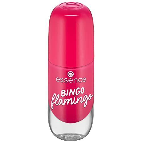 Image of Essence gel nail colour 13 BINGO flamingo, gel nail polish, high-shine finish, long-lasting colour, 8 ml